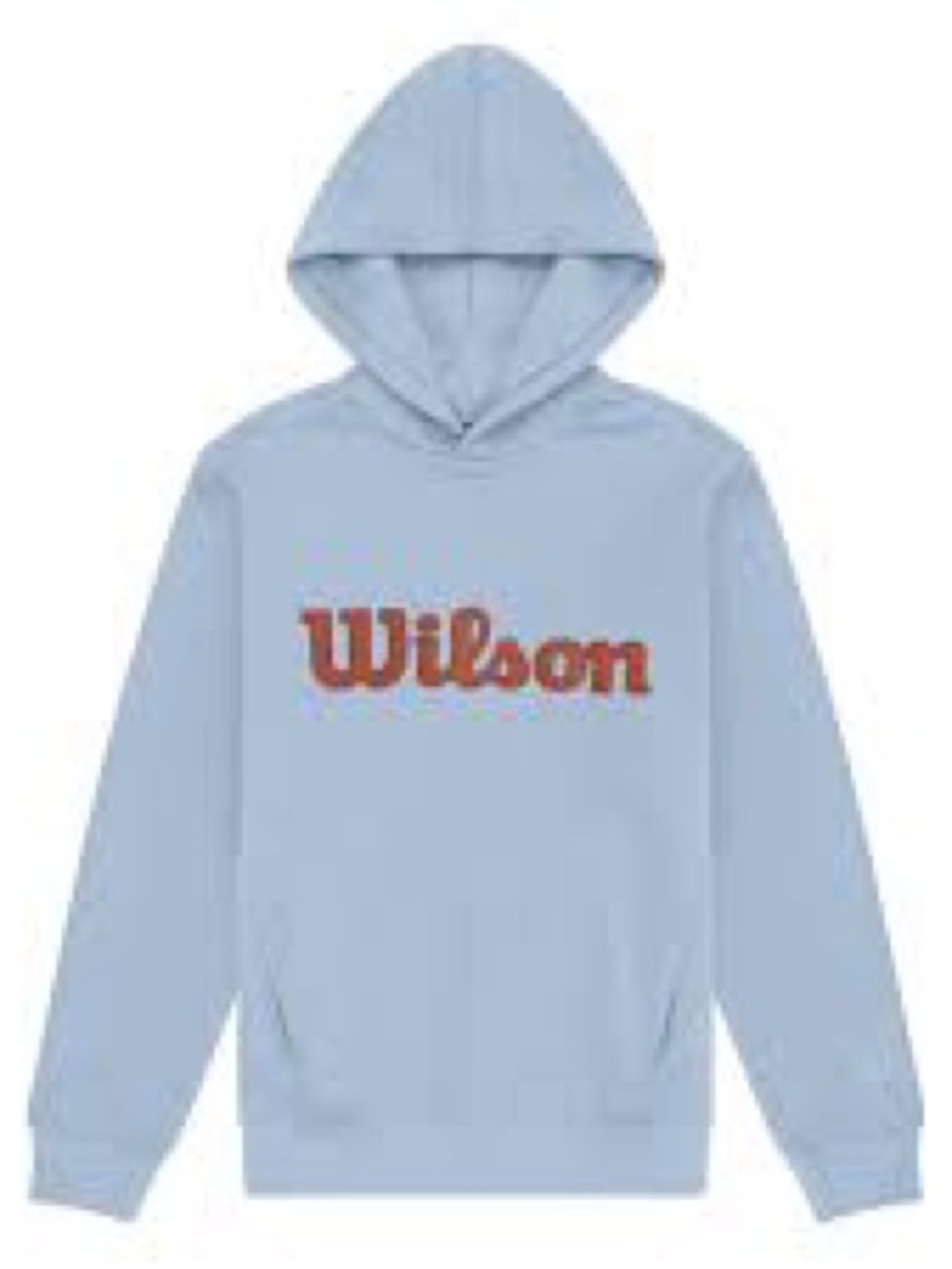 Wilson Pale Blue Hoodie with Red Script Logo
